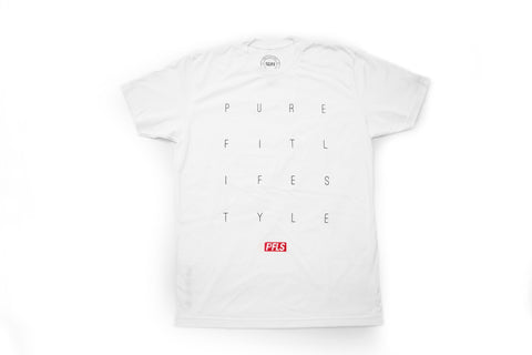 PFLS- PARAGRAPH TEE- WHITE