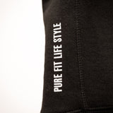 CREST FLEECE CREW NECK - BLACK