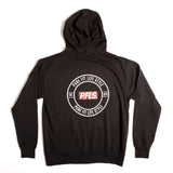 CREST PULL OVER FLEECE HOODIE - BLACK