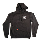 CREST PULL OVER FLEECE HOODIE - BLACK