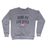 CREST FLEECE CREW NECK - GREY