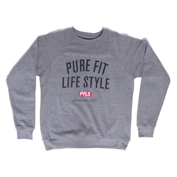 CREST FLEECE CREW NECK - GREY
