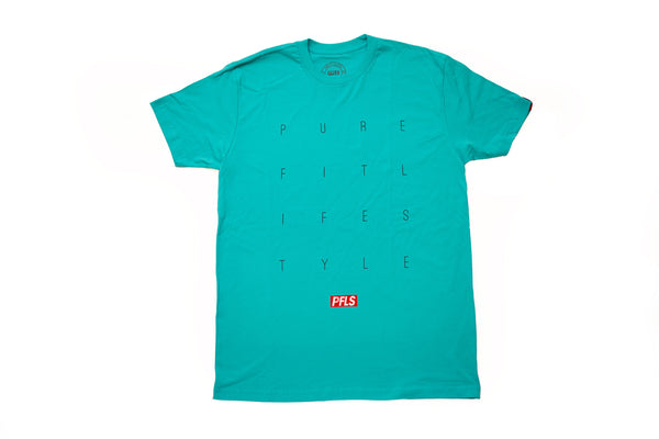 PFLS PARAGRAPH TEE- CELADON BLUE