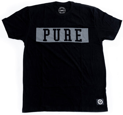 PURE BLOCK TEE-BLACK